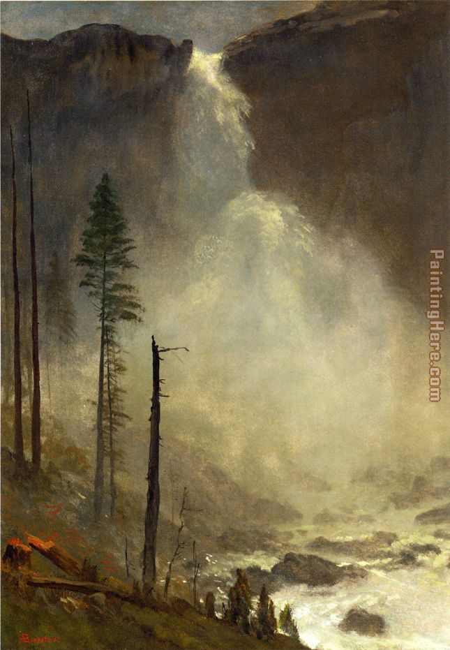 Nevada Falls painting - Albert Bierstadt Nevada Falls art painting